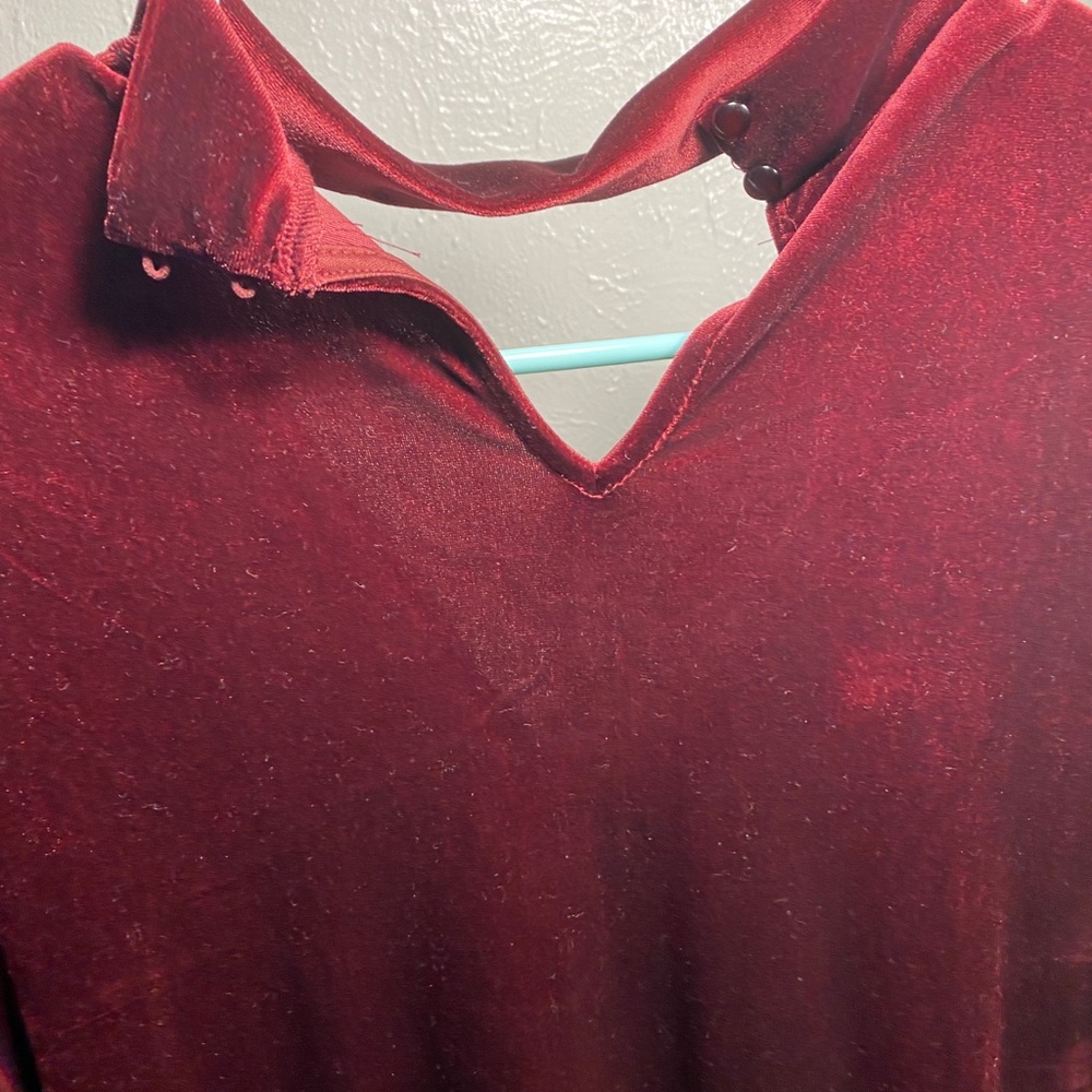 red velvet dress